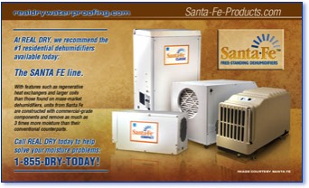 Real Dry custom promo piece - Santa Fe dehumidifiers